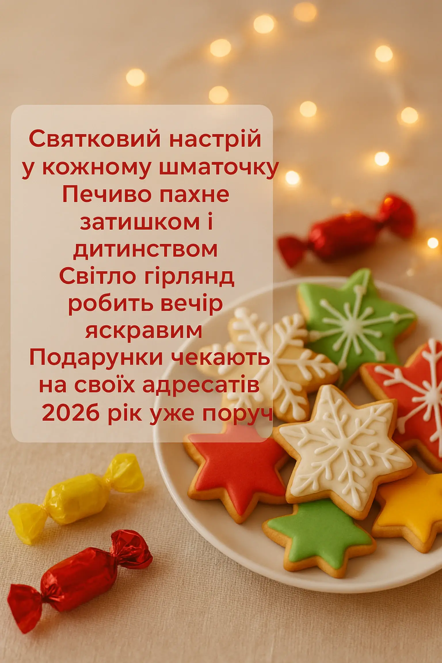 Привітання з прийдешнім новим роком 2026: коли попереду лише світлі думки Привітання з прийдешнім новим роком 2026: коли попереду лише світлі думки