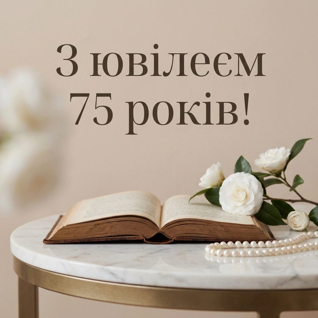 з ювілеєм -- 75 років жінці з ювілеєм -- 75 років жінці