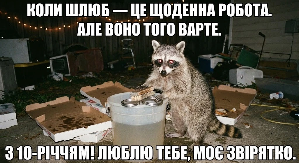 Привітання з 10 роками весілля