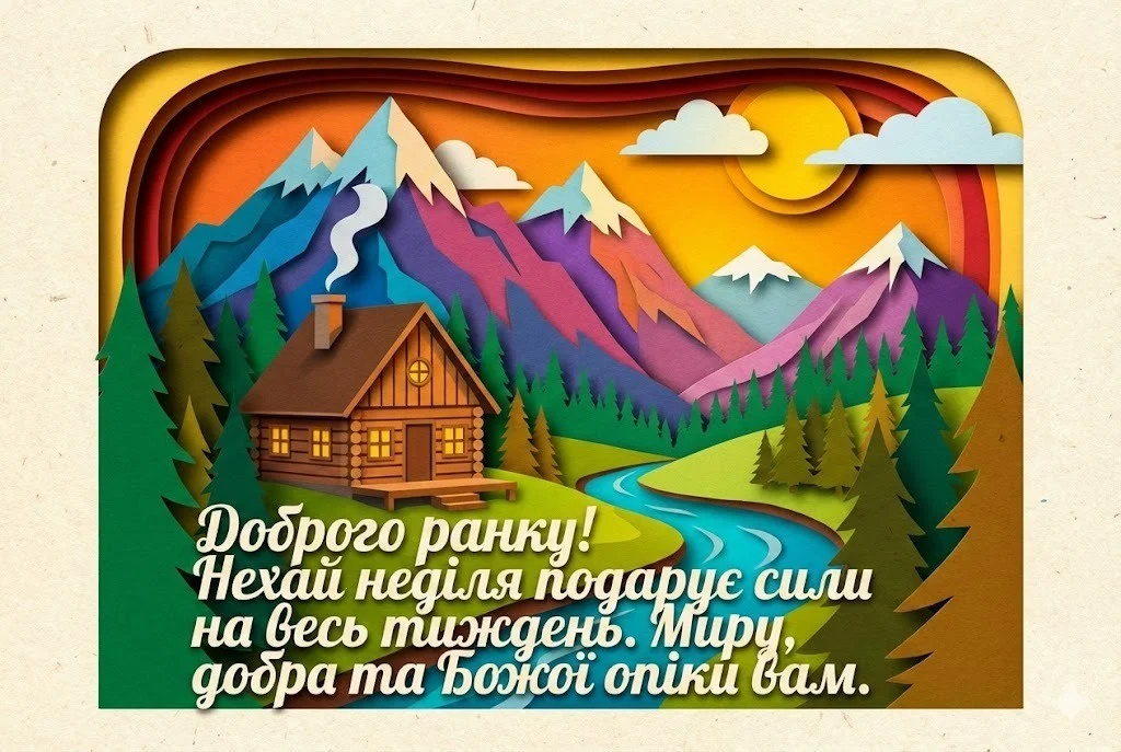Доброго недільного ранку : найкращі картинки та душевні листівки для гарного настрою