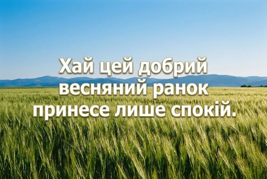 Україно, доброго весняного ранку: душевні побажання та красиві листівки для гарного настрою