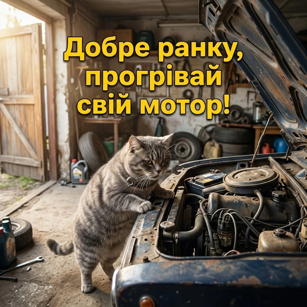 Доброго ранку, котику: автомобільний гумор у кумедних листівках для гарного настрою