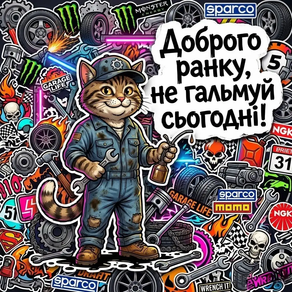 Доброго ранку, котику: автомобільний гумор у кумедних листівках для гарного настрою