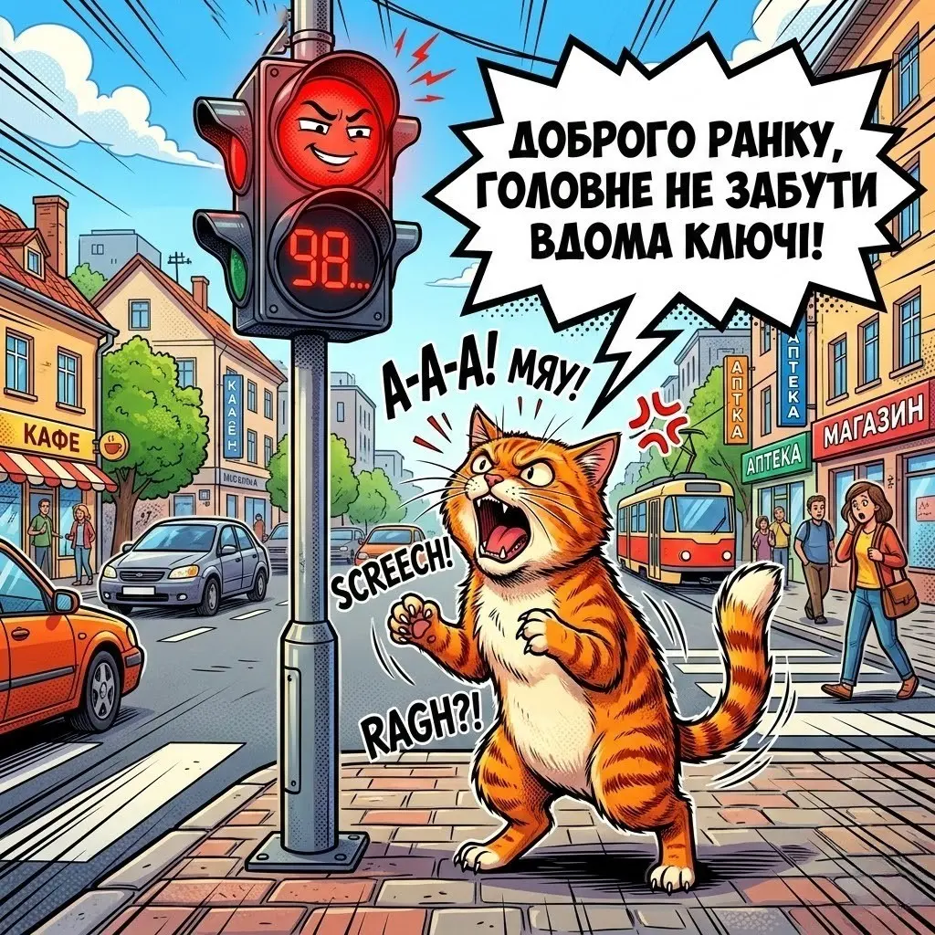 Доброго ранку, котику: автомобільний гумор у кумедних листівках для гарного настрою