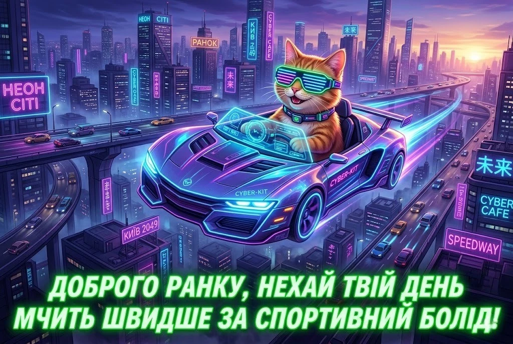 Доброго ранку, котику: автомобільний гумор у кумедних листівках для гарного настрою