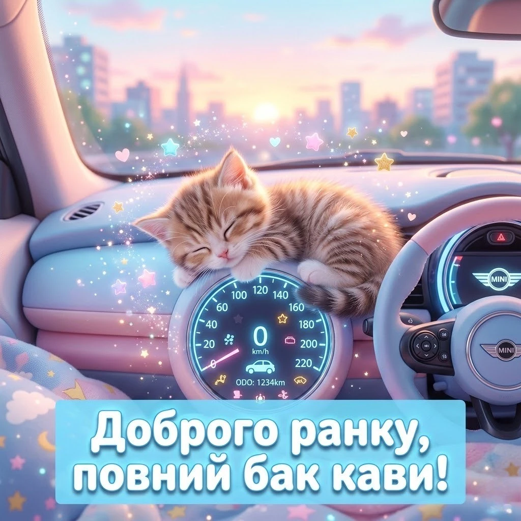 Доброго ранку, котику: автомобільний гумор у кумедних листівках для гарного настрою
