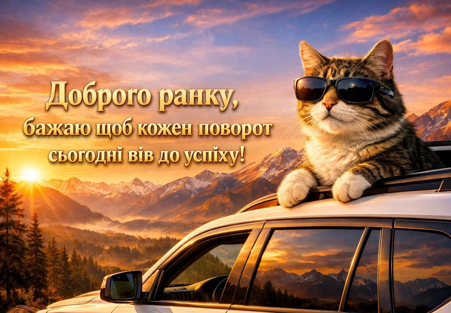 Доброго ранку, котику: автомобільний гумор у кумедних листівках для гарного настрою