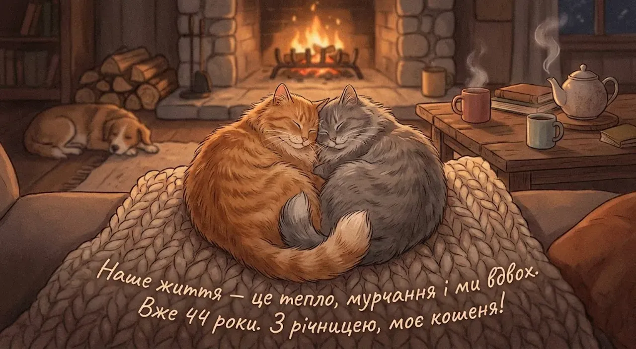 Привітання на 44 роки весілля