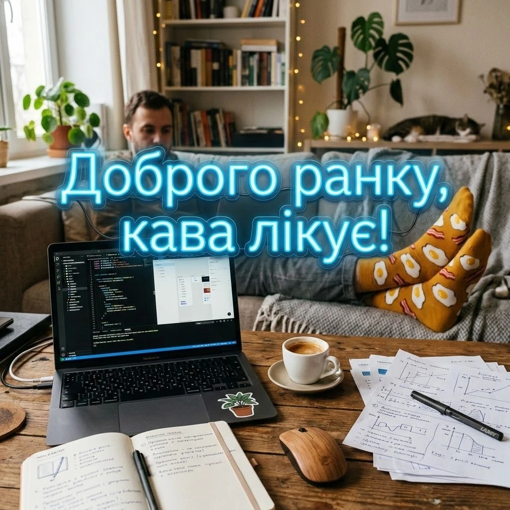 Доброго ранку : сучасний гумор та позитивні листівки для людей, які цінують щирість