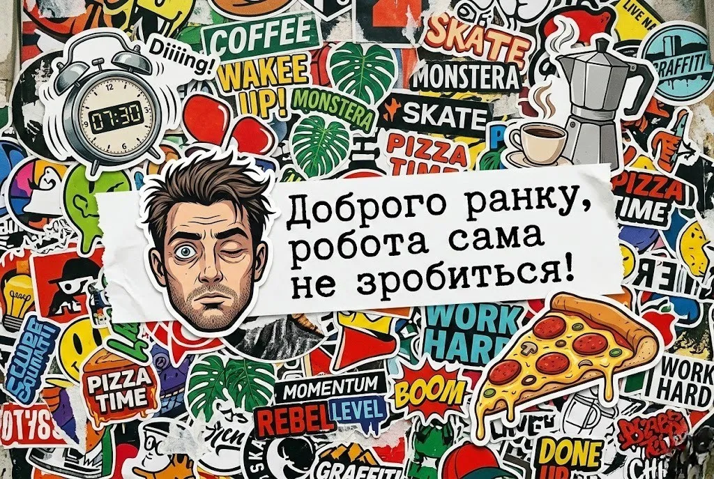 Доброго ранку : сучасний гумор та позитивні листівки для людей, які цінують щирість