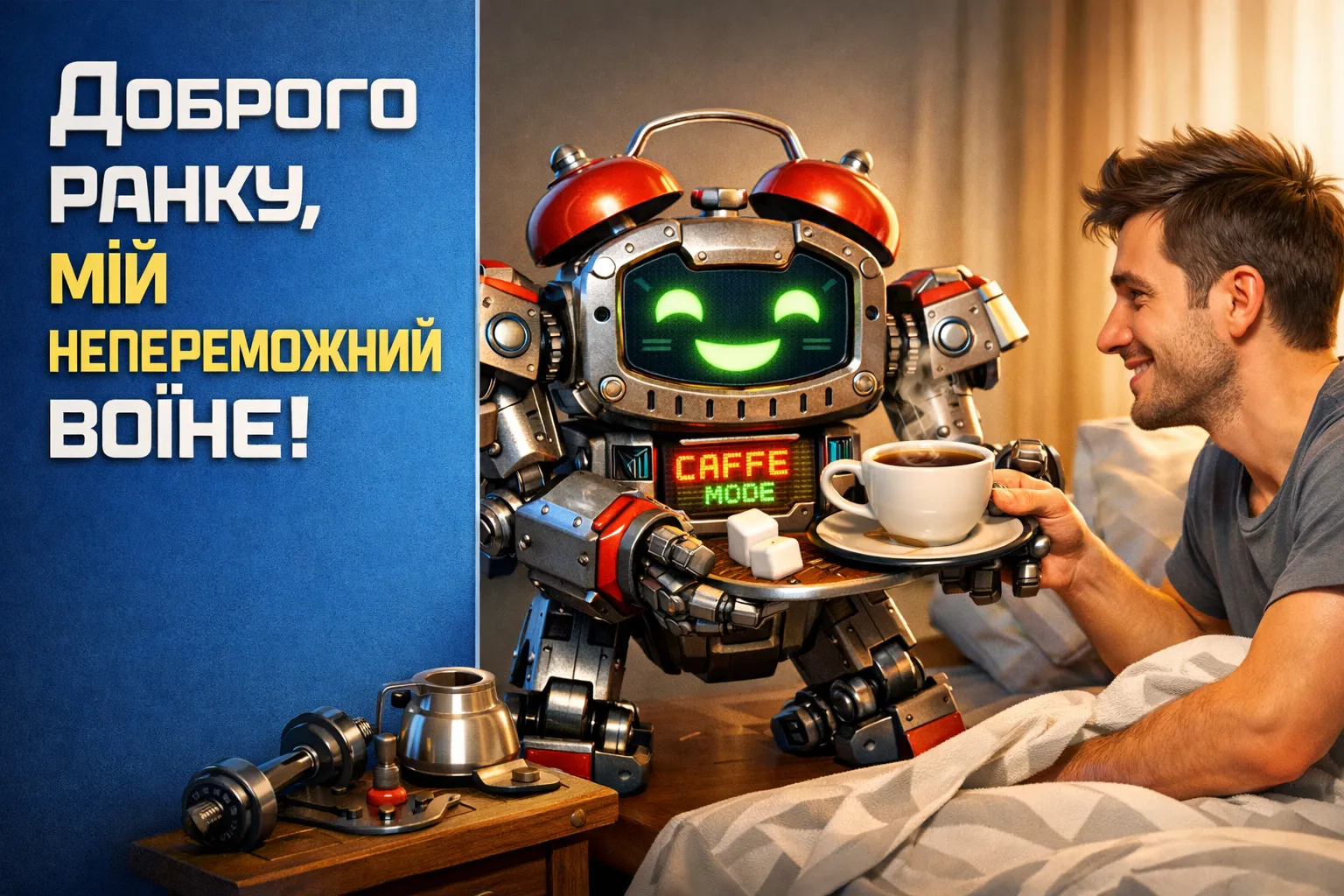 Доброго ранку, коханий чоловік: сучасний гумор у прикольних листівках для гарного настрою