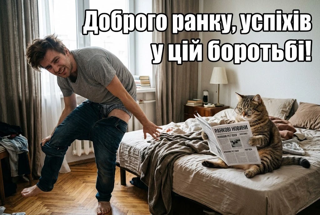 Доброго ранку, коханий чоловік: сучасний гумор у прикольних листівках для гарного настрою