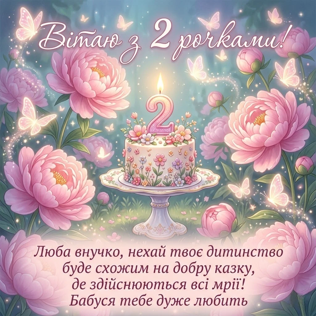 З днем народження, внученько! Побажання на 2 роки від бабусі в прозі та віршах