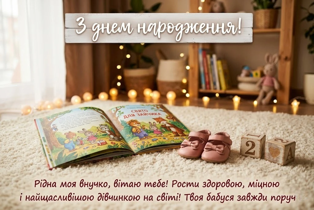 З днем народження, внученько! Побажання на 2 роки від бабусі в прозі та віршах