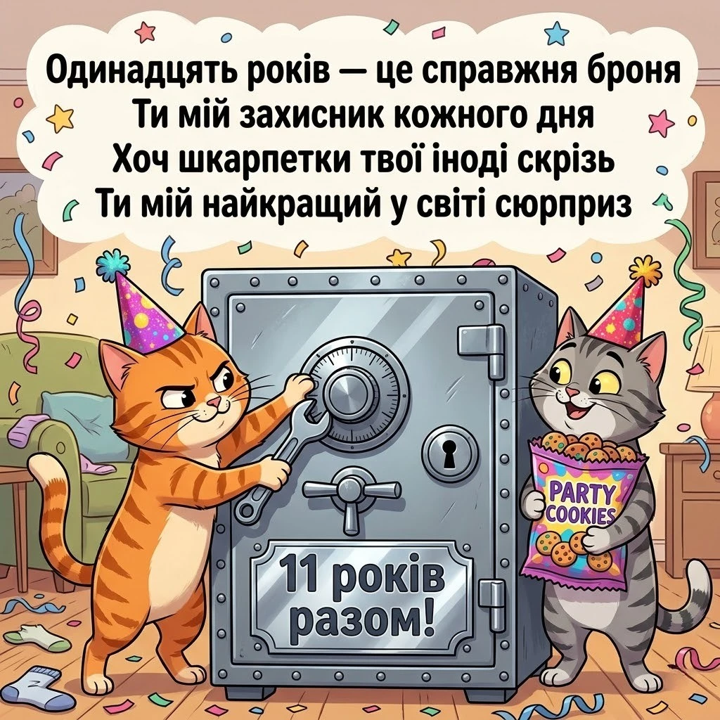 Привітання чоловіку на 11 років весілля: найтепліші слова та вірші
