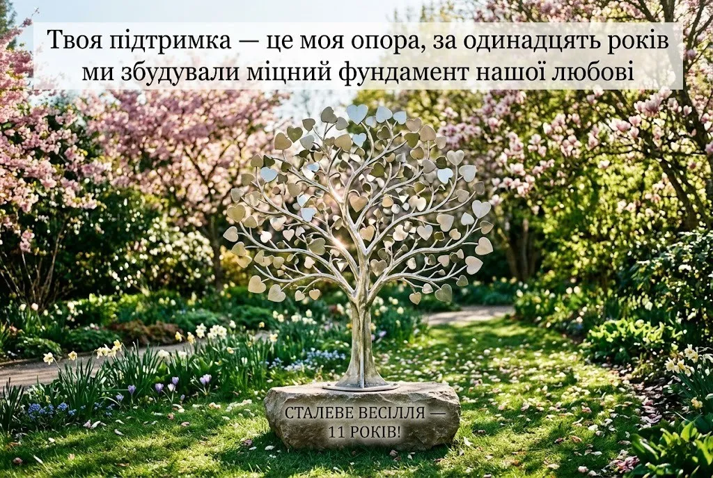 Привітання чоловіку на 11 років весілля: найтепліші слова та вірші