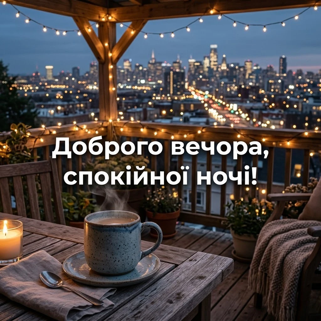 Доброго вечора та спокійної ночі: сучасні картинки та душевні листівки для затишного відпочинку