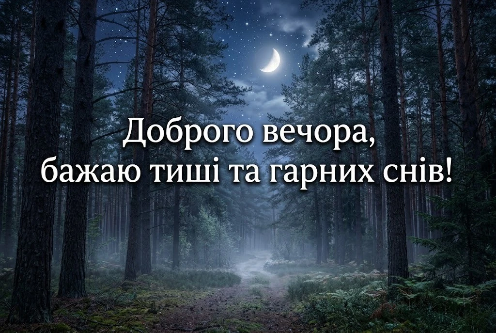Доброго вечора та спокійної ночі: сучасні картинки та душевні листівки для затишного відпочинку