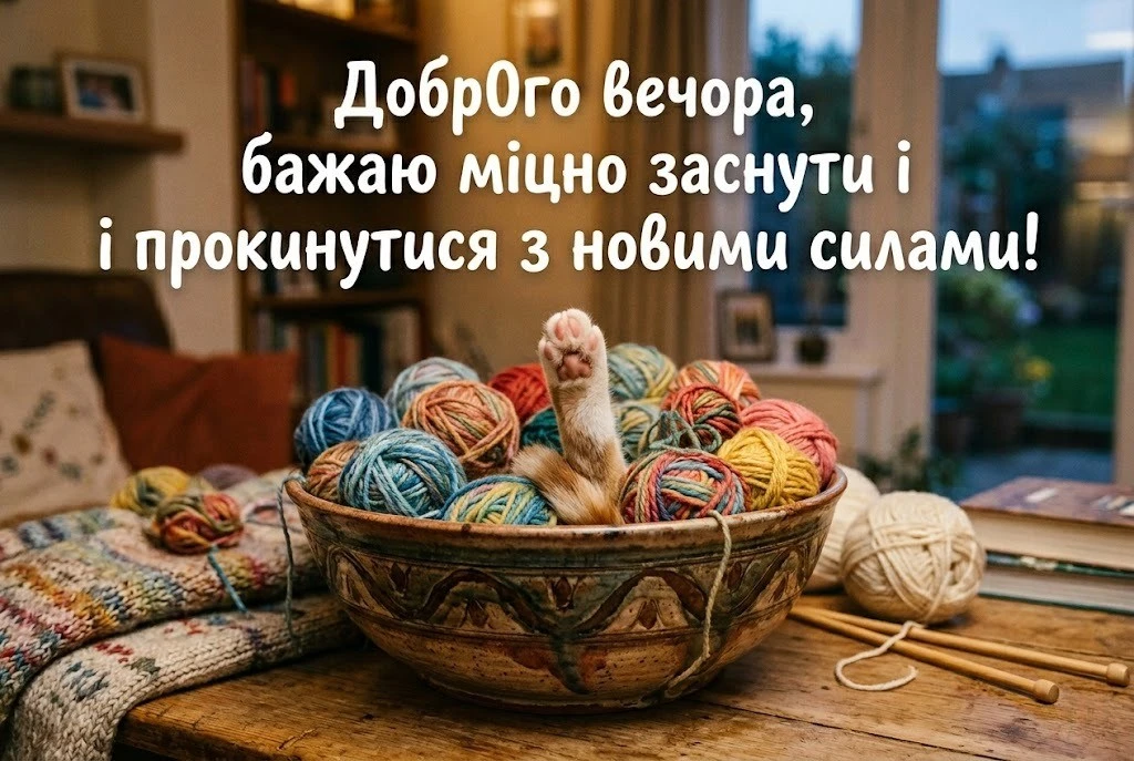 Доброго вечора та спокійної ночі: сучасні картинки та душевні листівки для затишного відпочинку
