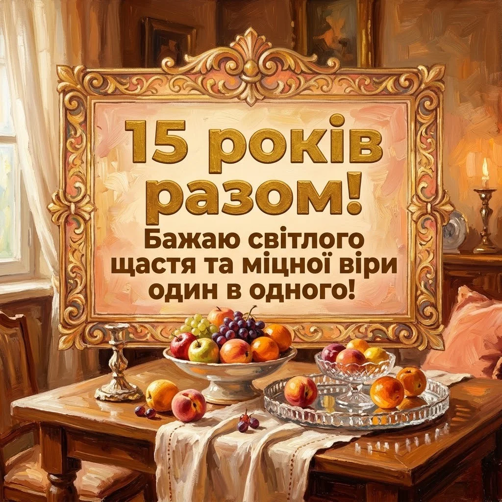Привітання на кришталеве весілля 15 років: найкращі побажання у віршах та прозі