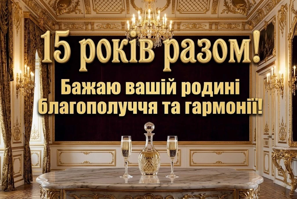 Привітання на кришталеве весілля 15 років: найкращі побажання у віршах та прозі