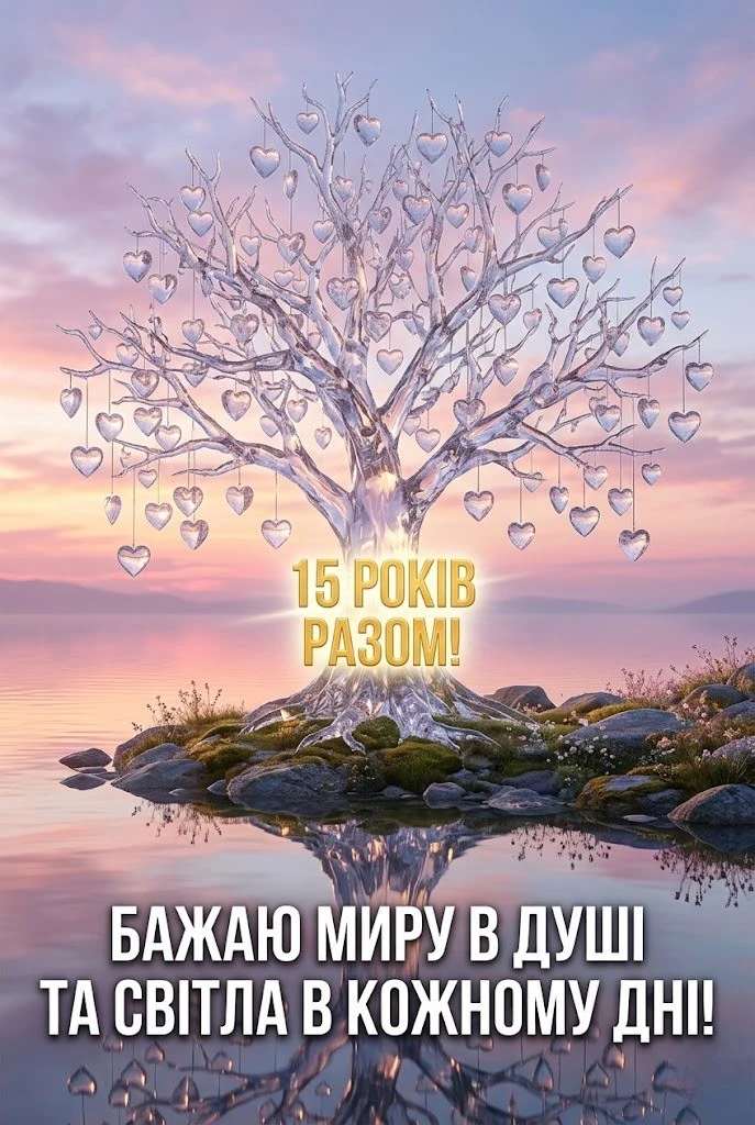 Привітання на кришталеве весілля 15 років: найкращі побажання у віршах та прозі