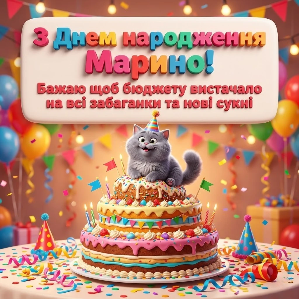 Щирі та зворушливі побажання для Марини у день народження