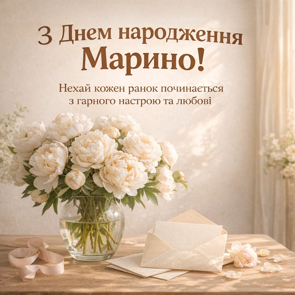 Щирі та зворушливі побажання для Марини у день народження
