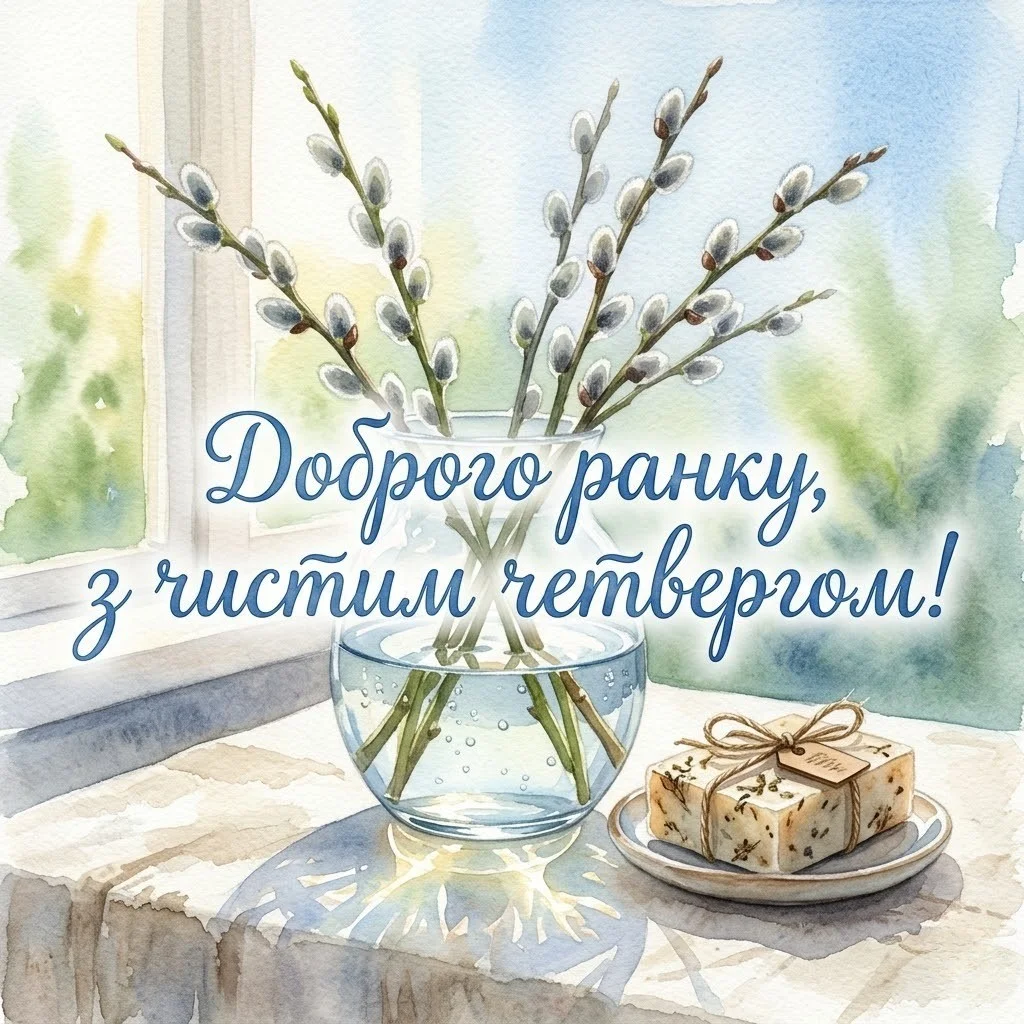 Доброго ранку, з Чистим четвергом: душевні вітання та гарні картинки для очищення душі й оселі