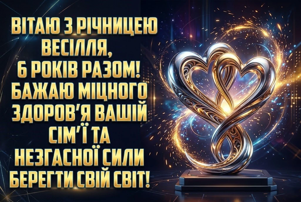 Привітання з 6 річницею весілля: найкращі побажання у віршах та прозі