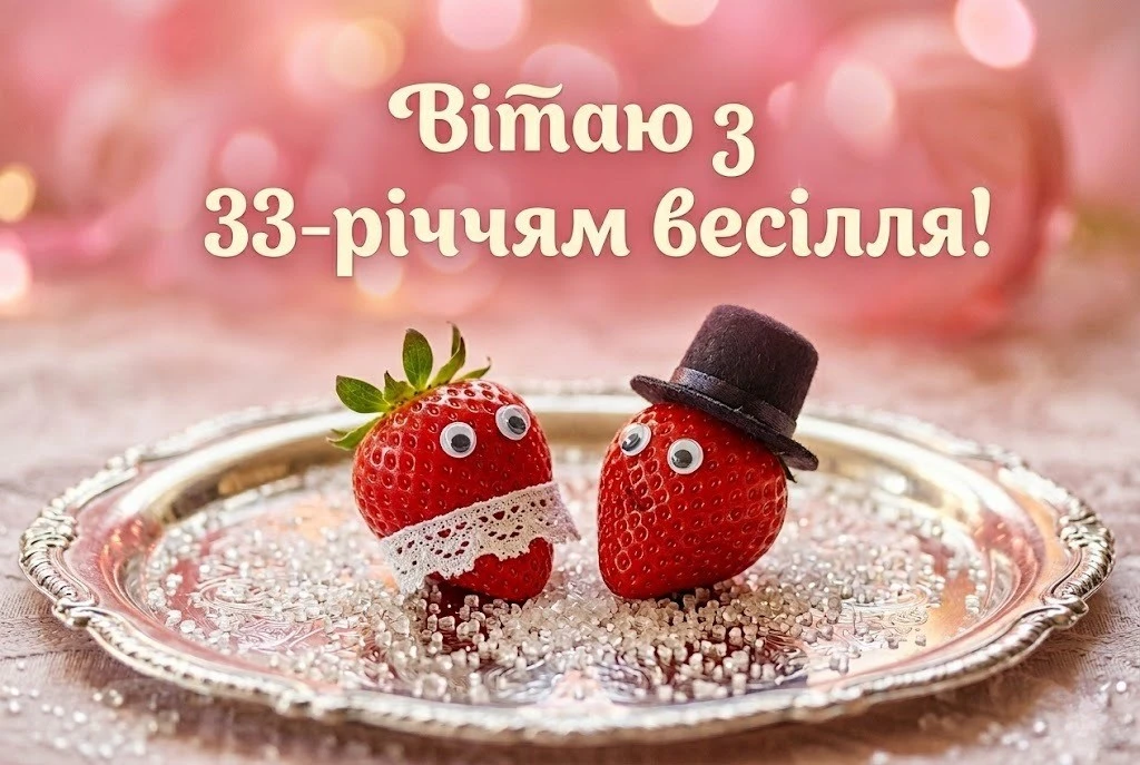 33 роки разом: Найкращі привітання з Клубничною річницею весілля