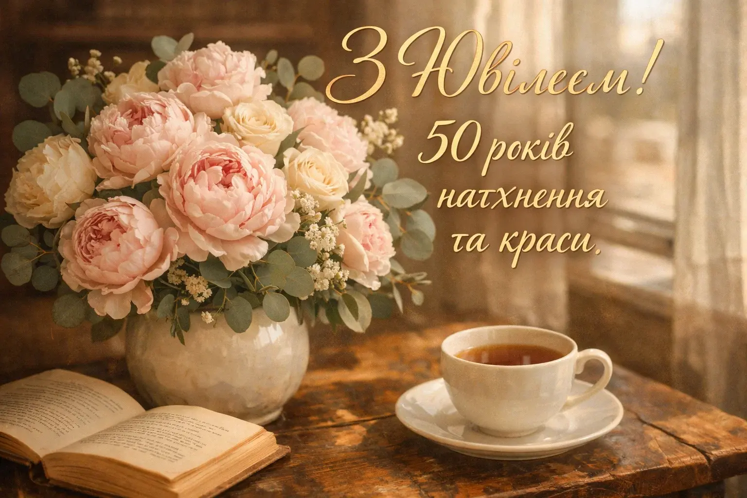 Привітання з ювілеєм жінці на 50 років