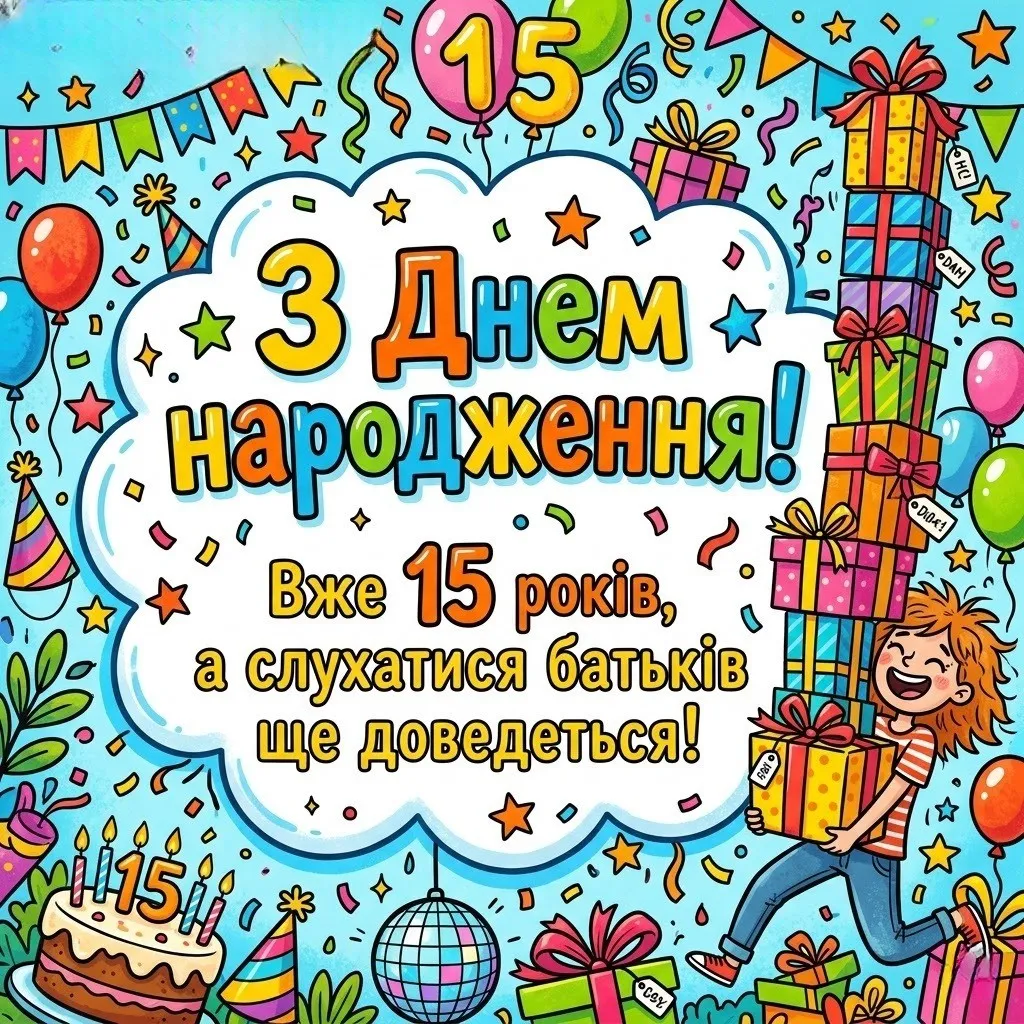 З днем народження, красуне! Красиві вітання дівчинці на 15-річчя