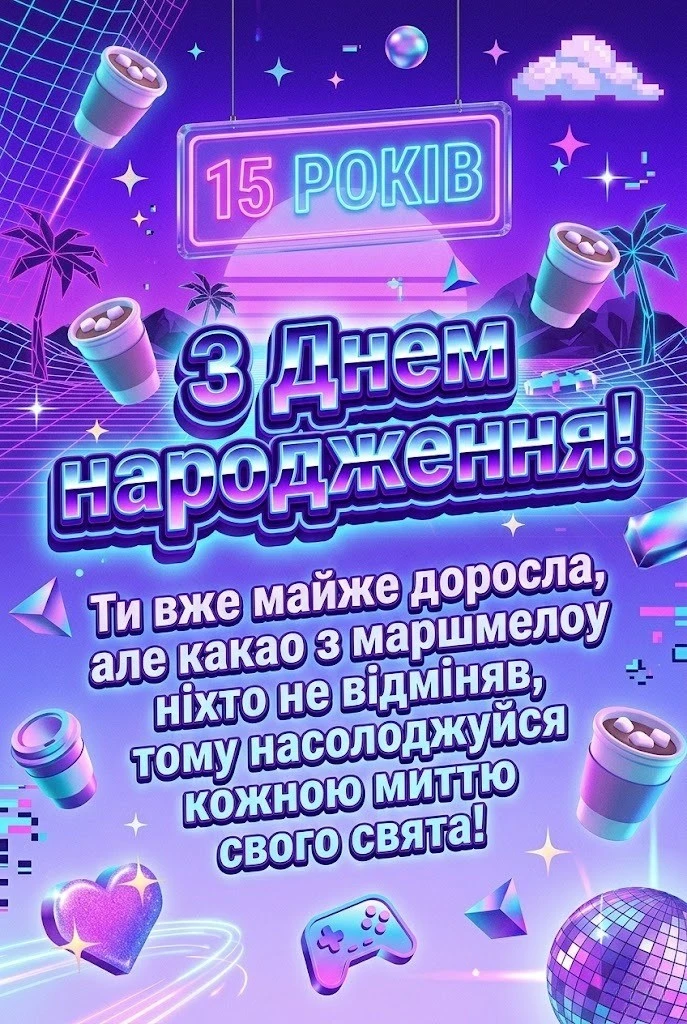 З днем народження, красуне! Красиві вітання дівчинці на 15-річчя