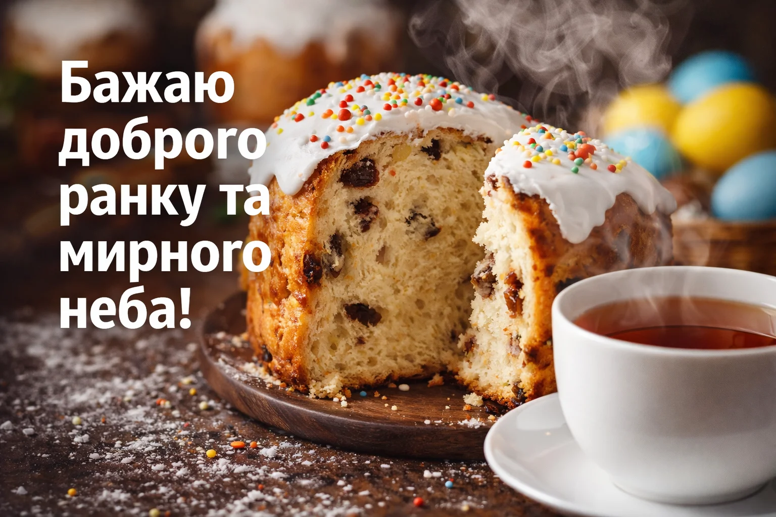 Доброго ранку: святкові картинки з Великоднем та найтепліші побажання