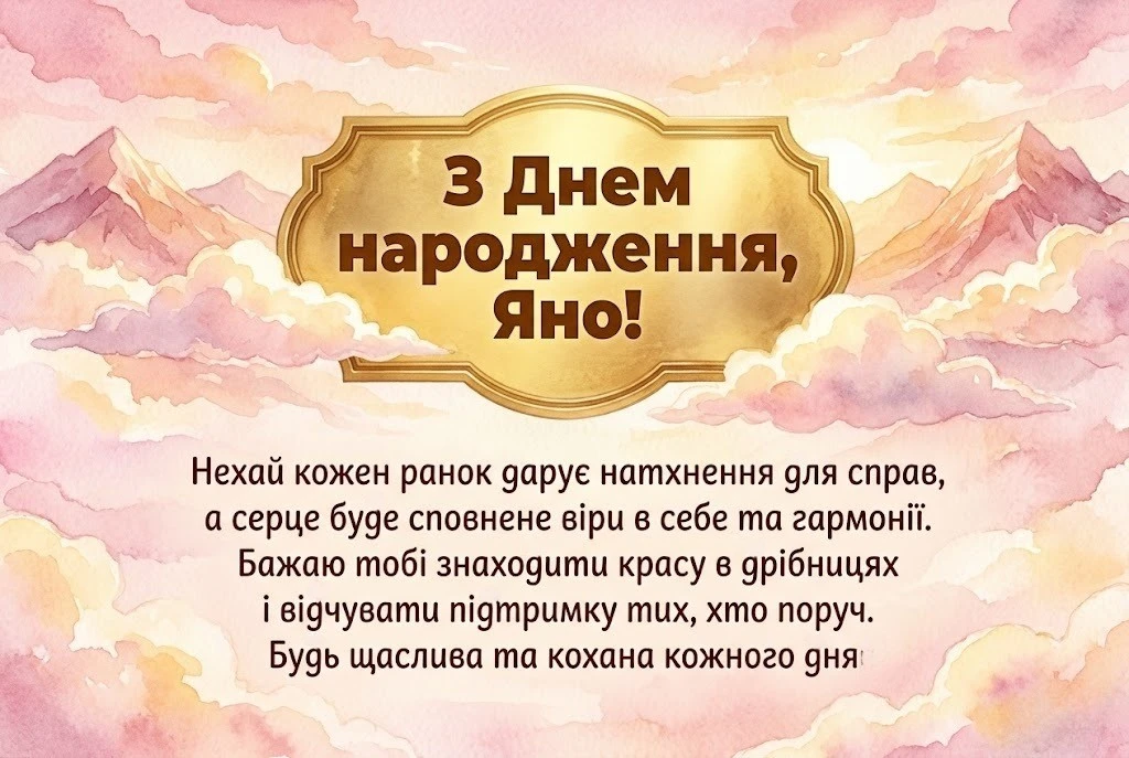 З днем народження, Яно! Красиві та душевні побажання у віршах і прозі