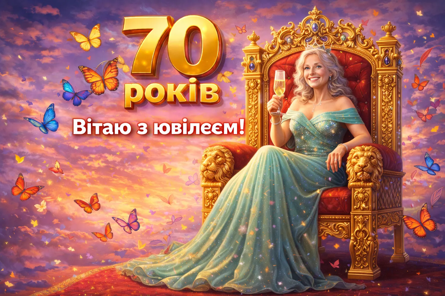 Красиві привітання для жінки з нагоди 70-річчя: вдячність за мудрість