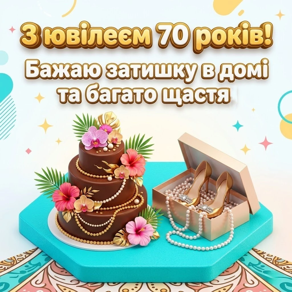 Красиві привітання для жінки з нагоди 70-річчя: вдячність за мудрість