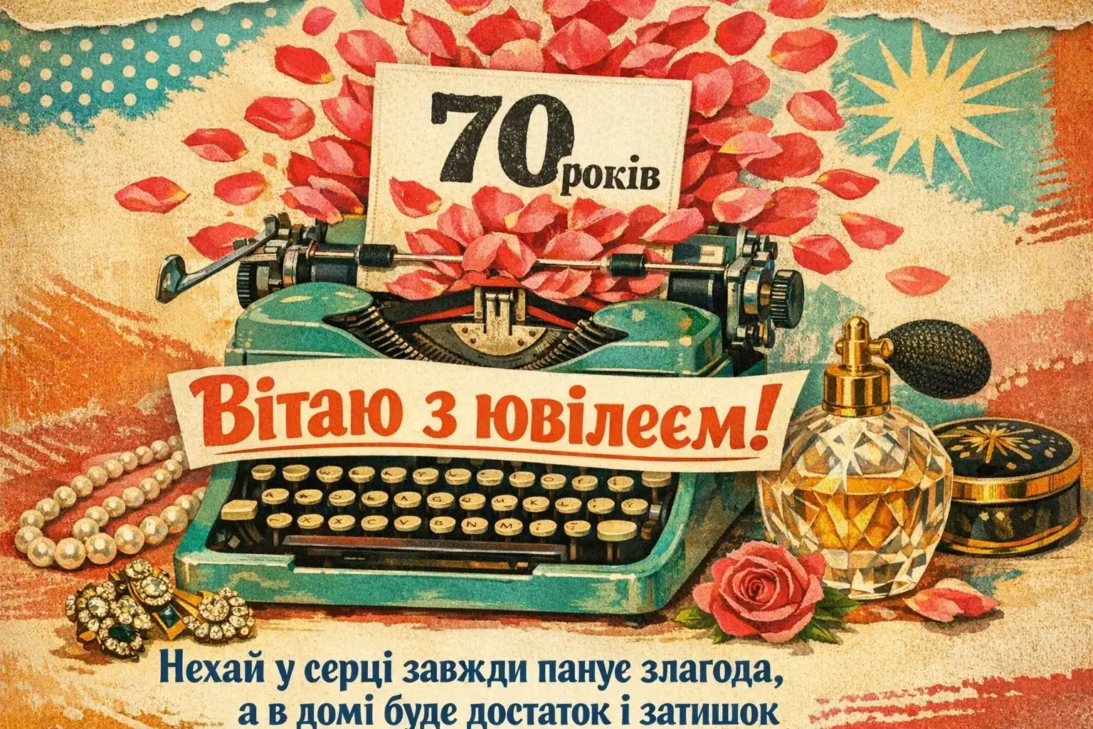 Красиві привітання для жінки з нагоди 70-річчя: вдячність за мудрість