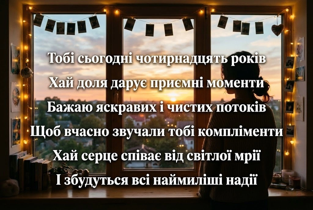 Найкращі привітання з днем народження для донечки на 14 років: проза та вірші