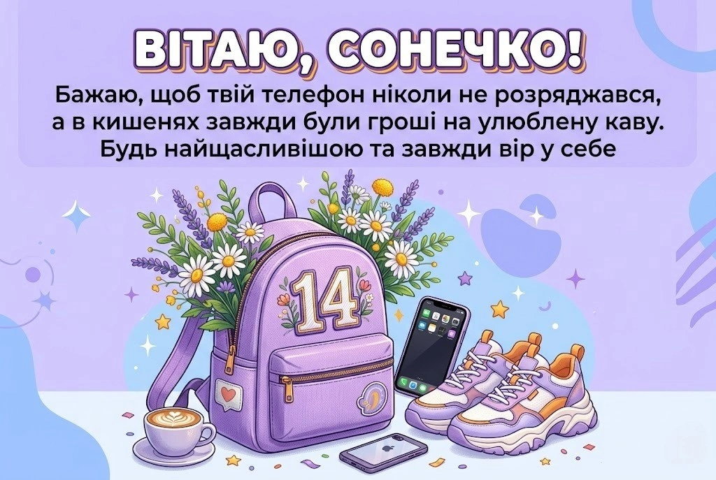 Найкращі привітання з днем народження для донечки на 14 років: проза та вірші