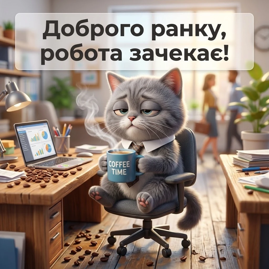 Доброго ранку: позитивні картинки та мотивація перед роботою для вдалого дня