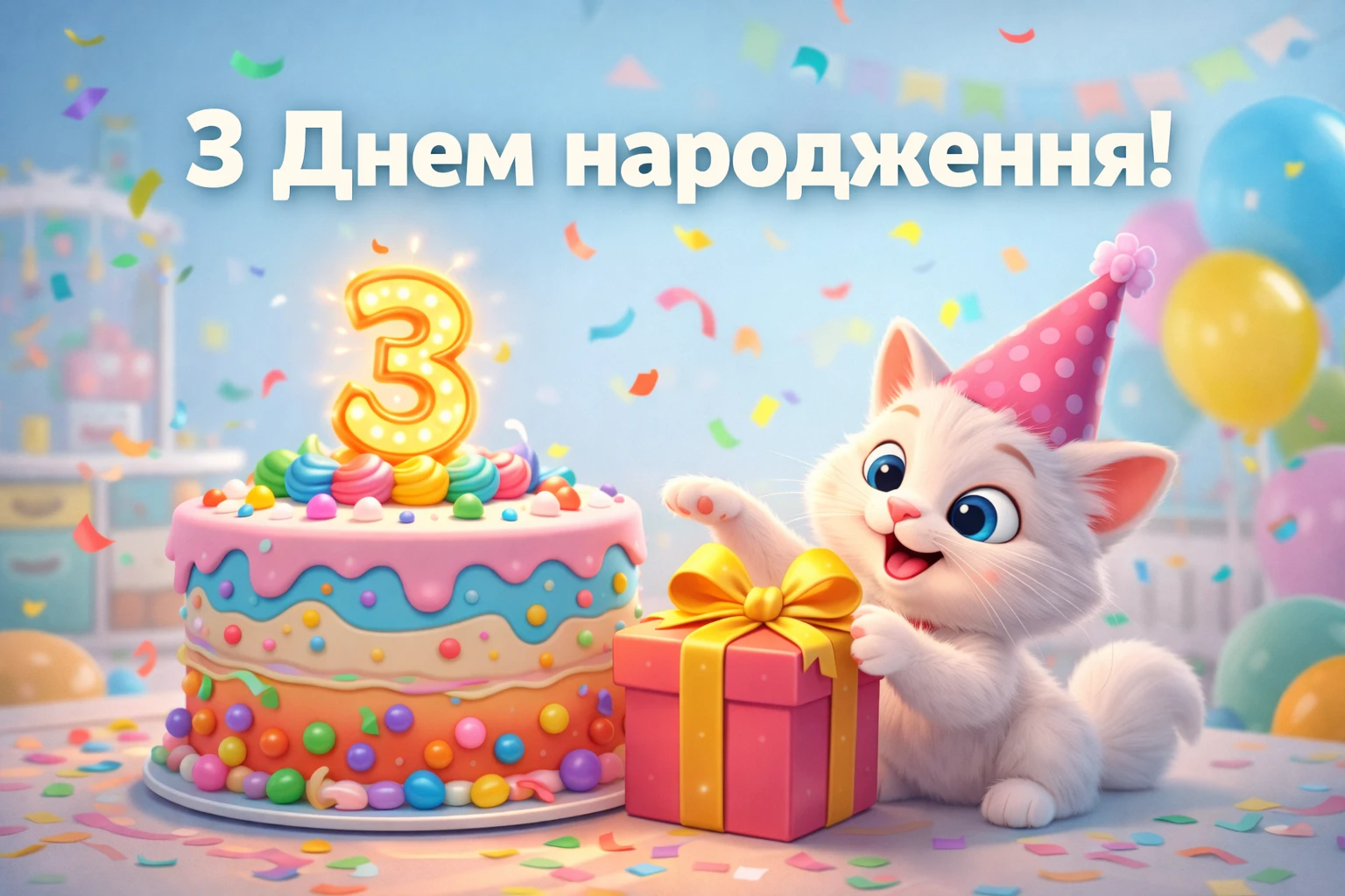 Привітання з днем народження для похресниці на 3 роки: найкращі побажання