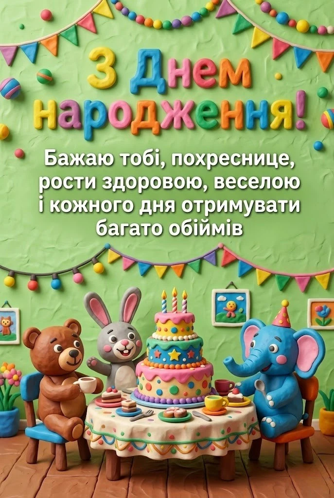 Привітання з днем народження для похресниці на 3 роки: найкращі побажання