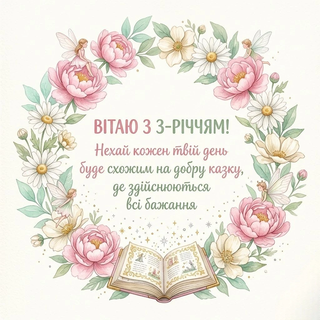 Привітання з днем народження для похресниці на 3 роки: найкращі побажання