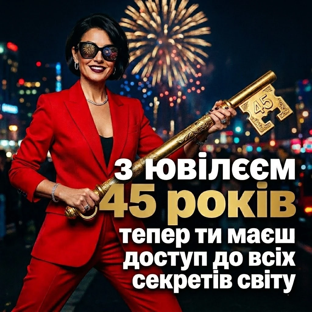 Прикольні привітання на 45 річний ювілей жінці: енергія, драйв та шарм