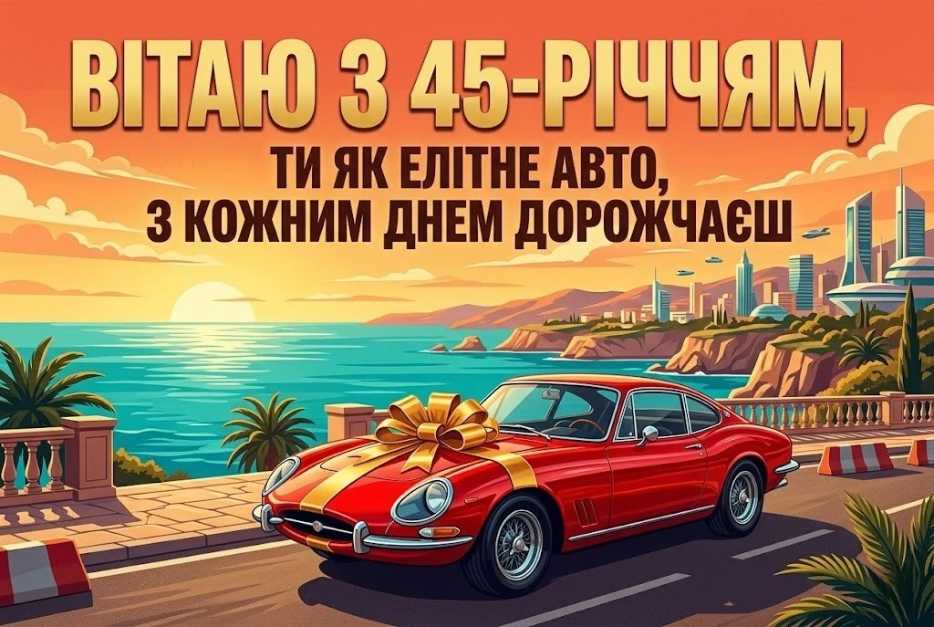 Прикольні привітання на 45 річний ювілей жінці: енергія, драйв та шарм