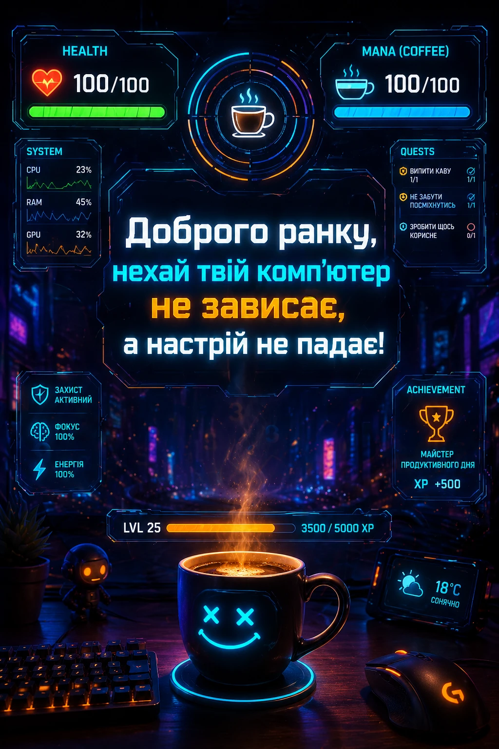 Доброго ранку та гарного дня: смішні картинки про те, як це — знову на роботу