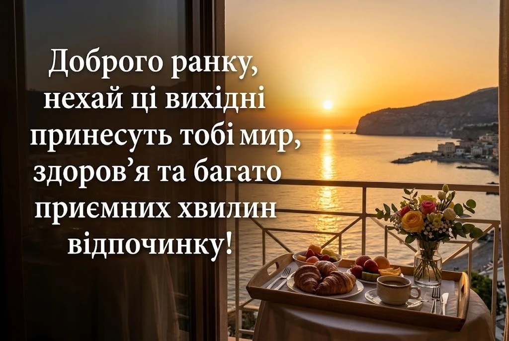 Доброго ранку та гарних вихідних: найтепліші картинки про відпочинок і душевний релакс