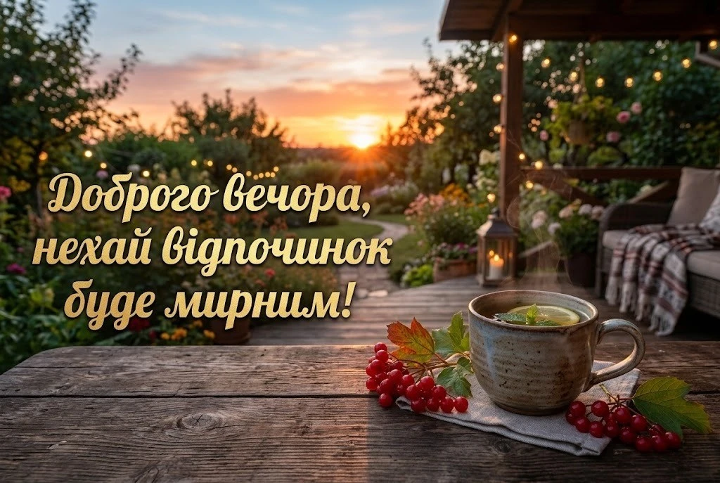 Доброго вечора та мирного відпочинку: найкращі картинки з побажаннями для душевного настрою в Україні